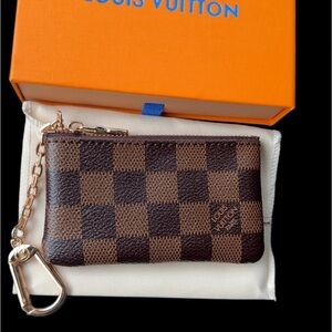 Louis Vuitton Brown and Gold Key Pouch
